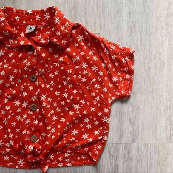 Knot Tie toddler blouse - Picture 2 of 7